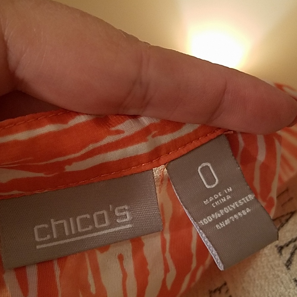Chico's sheer tie blouse - Picture 4 of 6